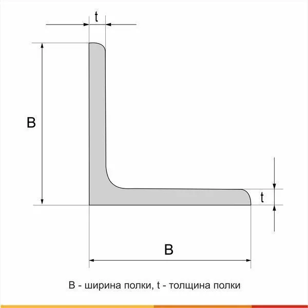 Уголок горячекатаный гнутый 25х25х3 Ст3пс ГОСТ 535-2005 - 6